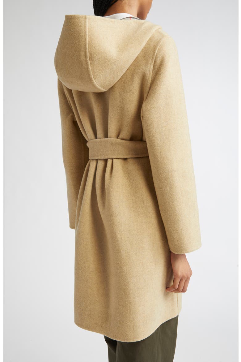 Hampshire Wool Reversible Hooded Coat, Alternate, color, SAND IP CHECK