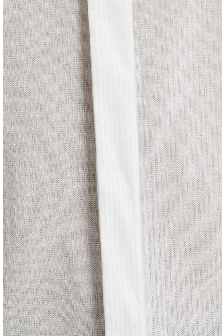 Textured Stripe Short Sleeve Knit Cotton Button-Up Shirt, Alternate, color, SOLID WHITE