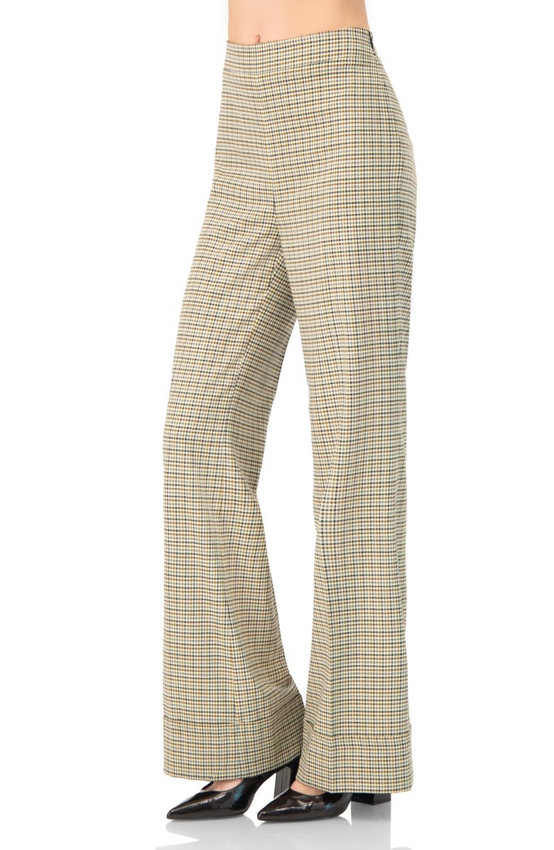 IVONNE High-Waisted Semi-Flare Trousers, Alternate, color, Multicolor