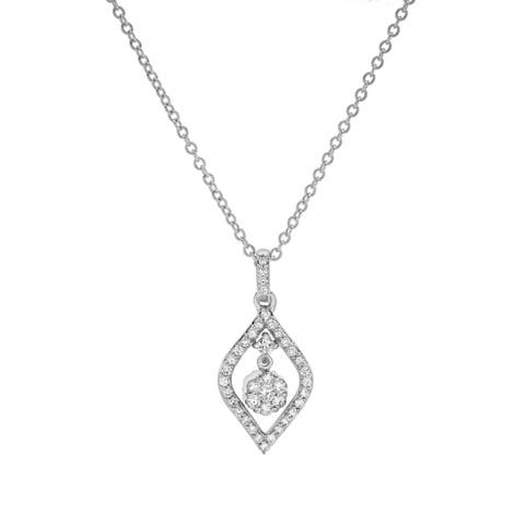 Lumiere Diamond Drop Pendant in 14K Gold