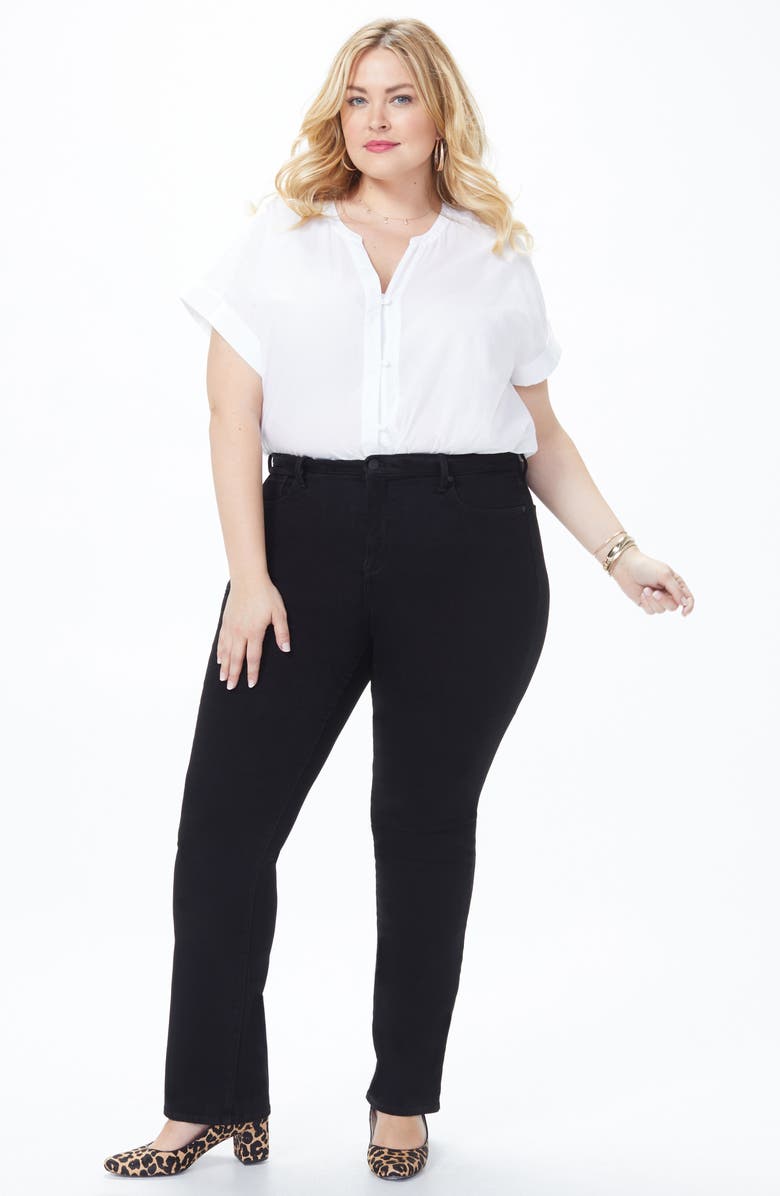 NYDJ Barbara Bootcut Jeans, Alternate, color, Black