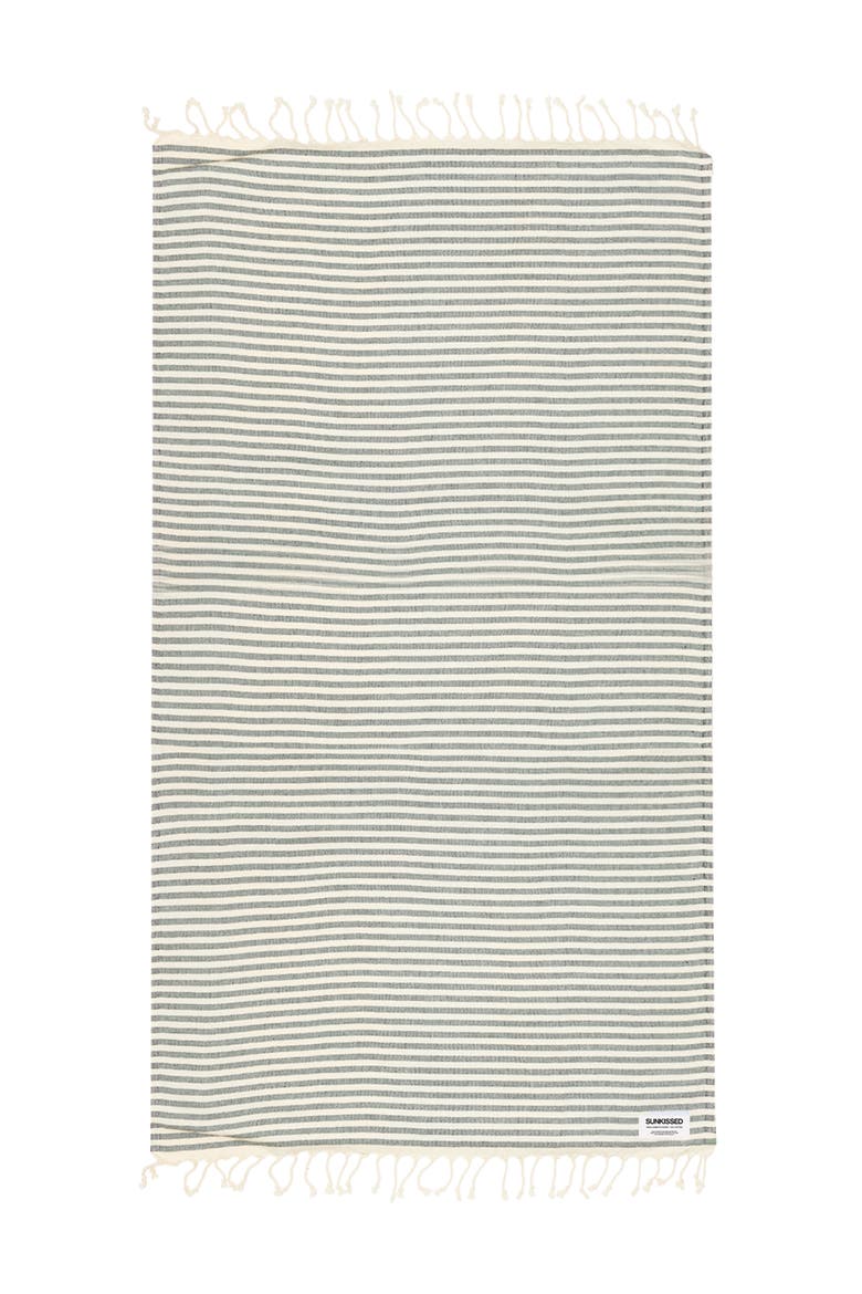 Sand Free Beach Towel - Striped, Alternate, color, Saint Tropez Navy Blue