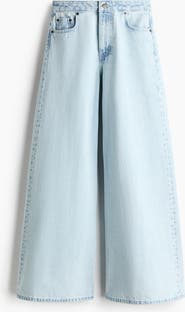 H&M Super Wide High Waist Jeans