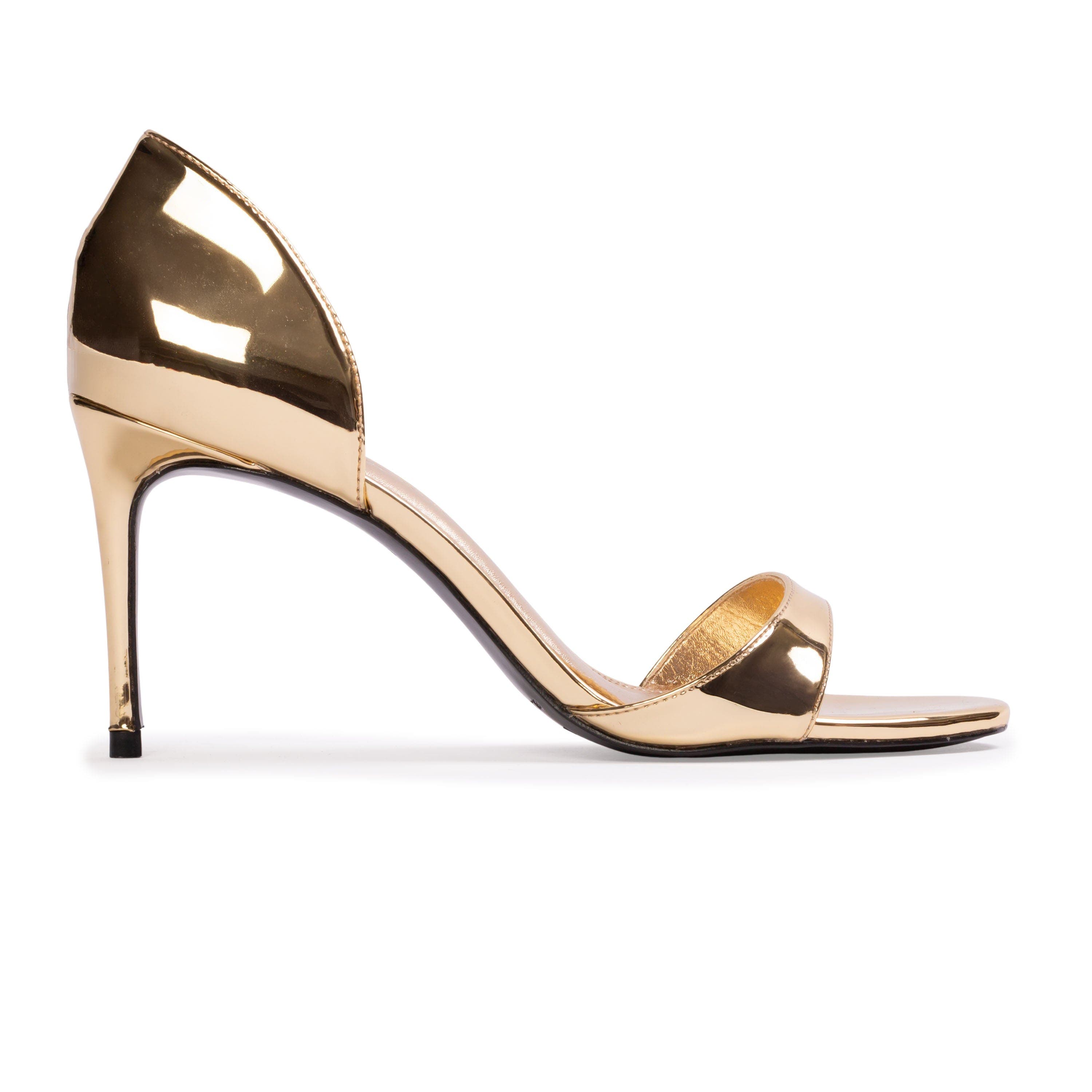 BLACK SUEDE STUDIO VANITY 80 SANDAL, Main, color, Gold Metallic