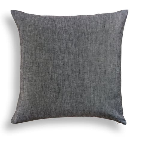 Linen Pillow Cover 20 x 20 Inch for Dining Table, Holiday and Everyday Table Decor - Montauk