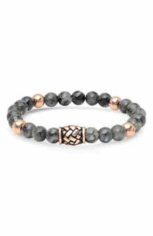 Men's Diluted Hematite Beaded Bracelet