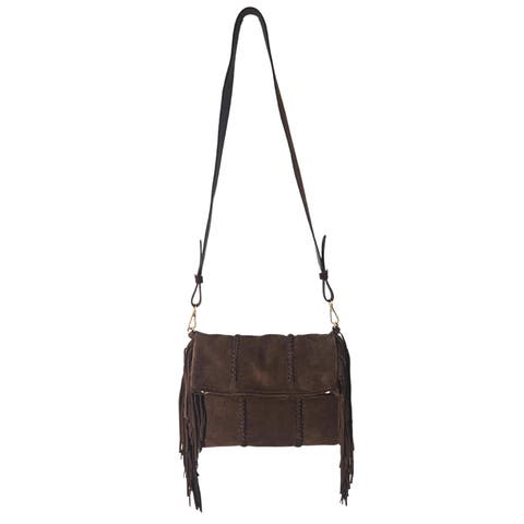 Medium Fringe Suede Crossbody Messenger
