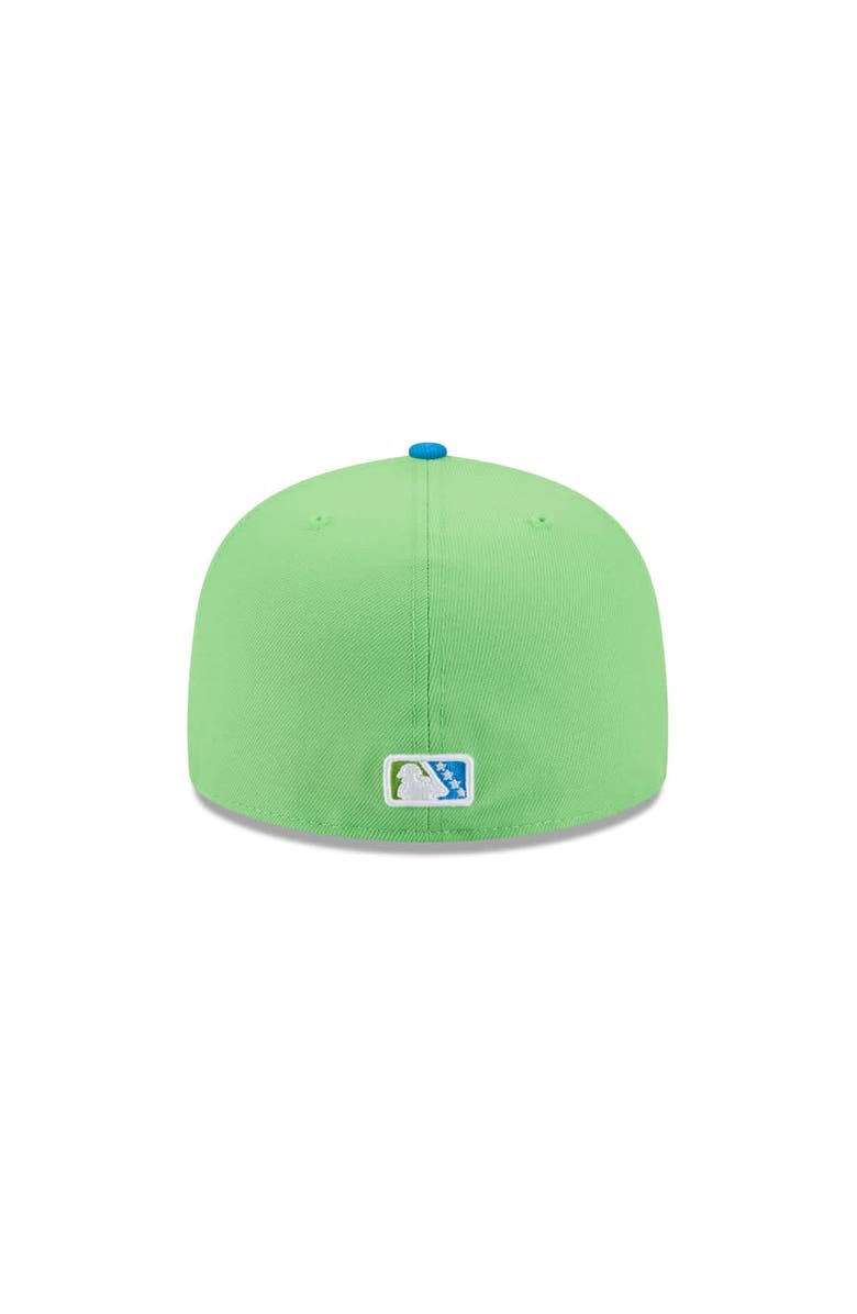 New Era Men's New Era Neon Green Pensacola Blue Wahoos Theme Nights 59FIFTY Fitted Hat, Alternate, color, Neon Green