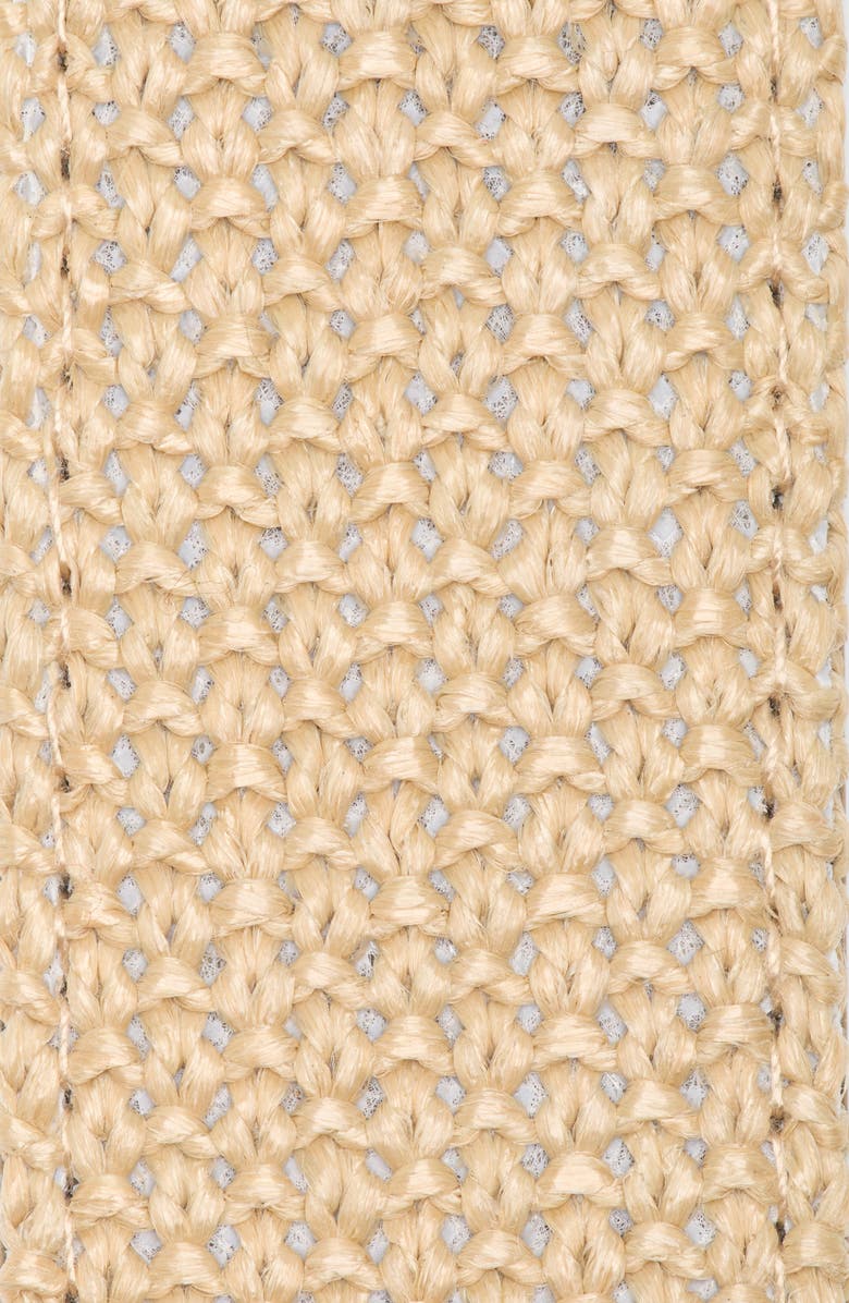 Steve Madden Woven Faux Raffia Overlay Belt, Alternate, color, Tan