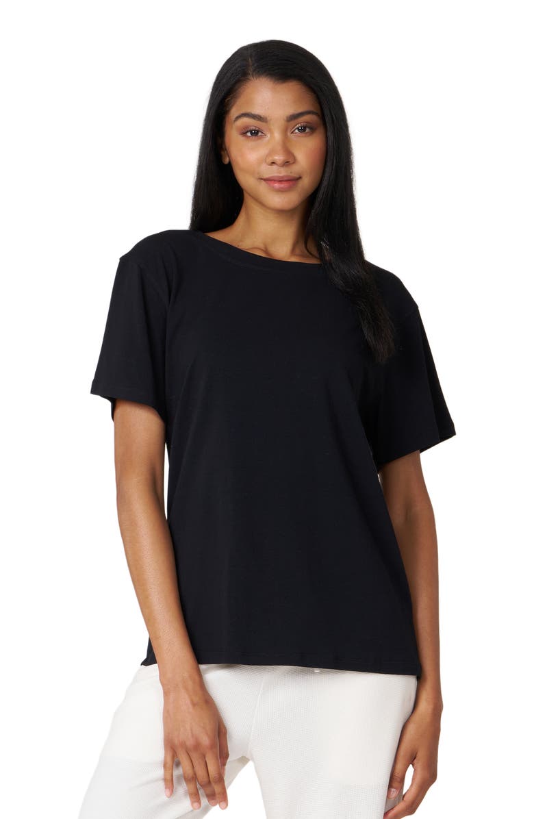 Rebody Active Rebody Essentials Oversized Short Sleeve Top, Alternate, color, Black