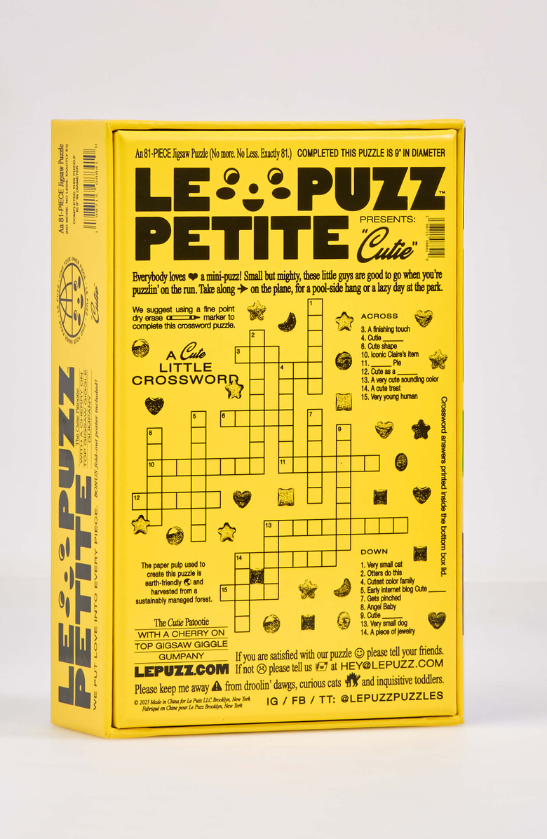 Le Puzz Cutie 81 Piece Mini Jigsaw Puzzle, Alternate, color, NO COLOR