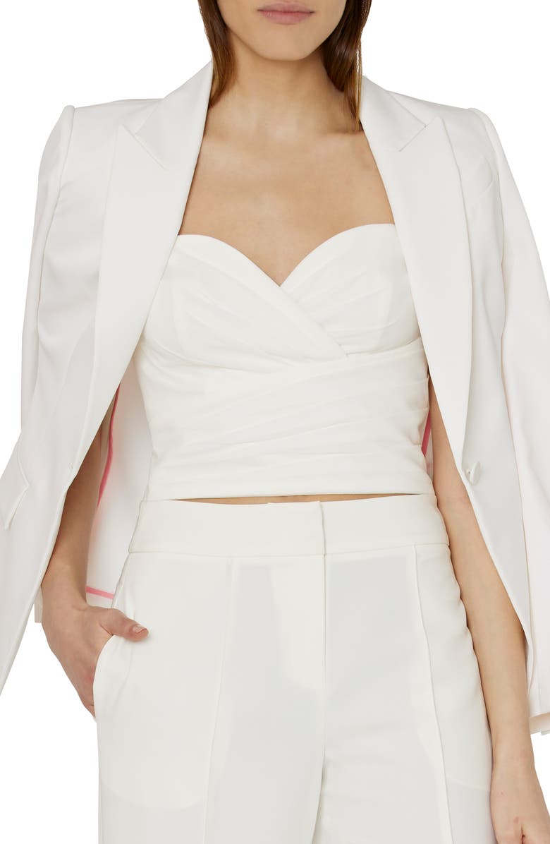 Milly Avery Cady Blazer, Alternate, color, Ecru