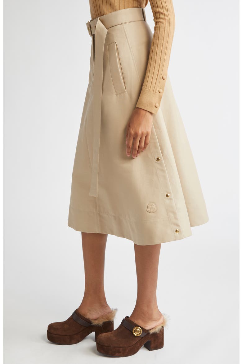 Belted A-Line Skirt, Alternate, color, LIGHT MUD