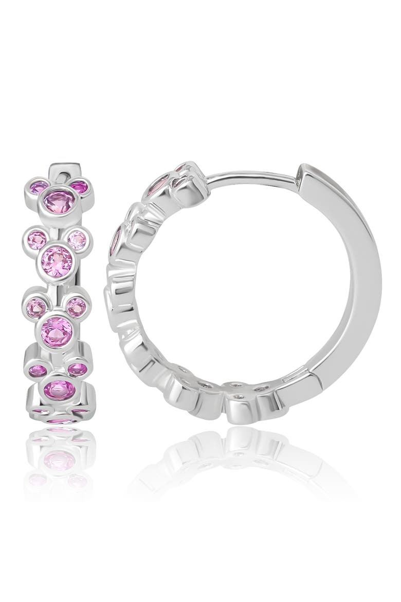Mickey Mouse Endless Hoop Earrings, Alternate, color, Silver Tone