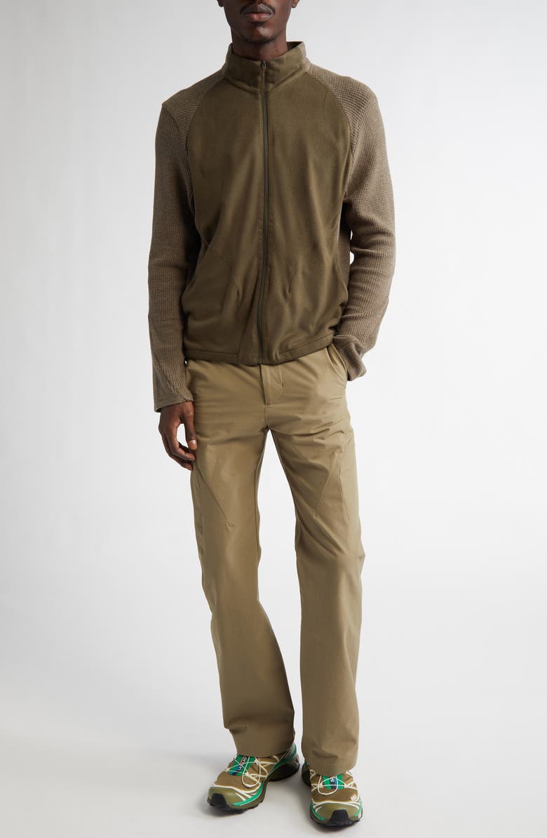 POST ARCHIVE FACTION 7.0 Fleece Zip Cardigan Right, Alternate, color, Olive Green
