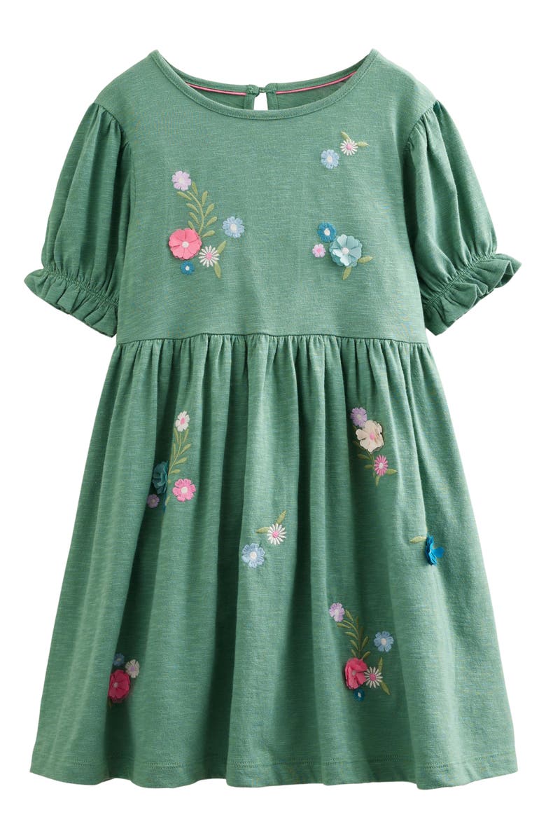 Mini Boden Kids' Floral Embroidered Jersey Dress | Nordstrom