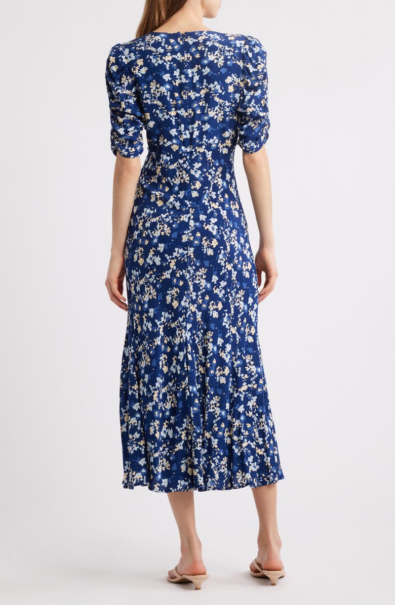 Rails Zariah Floral Puff Sleeve Midi Dress, Alternate, color, Navy Flora