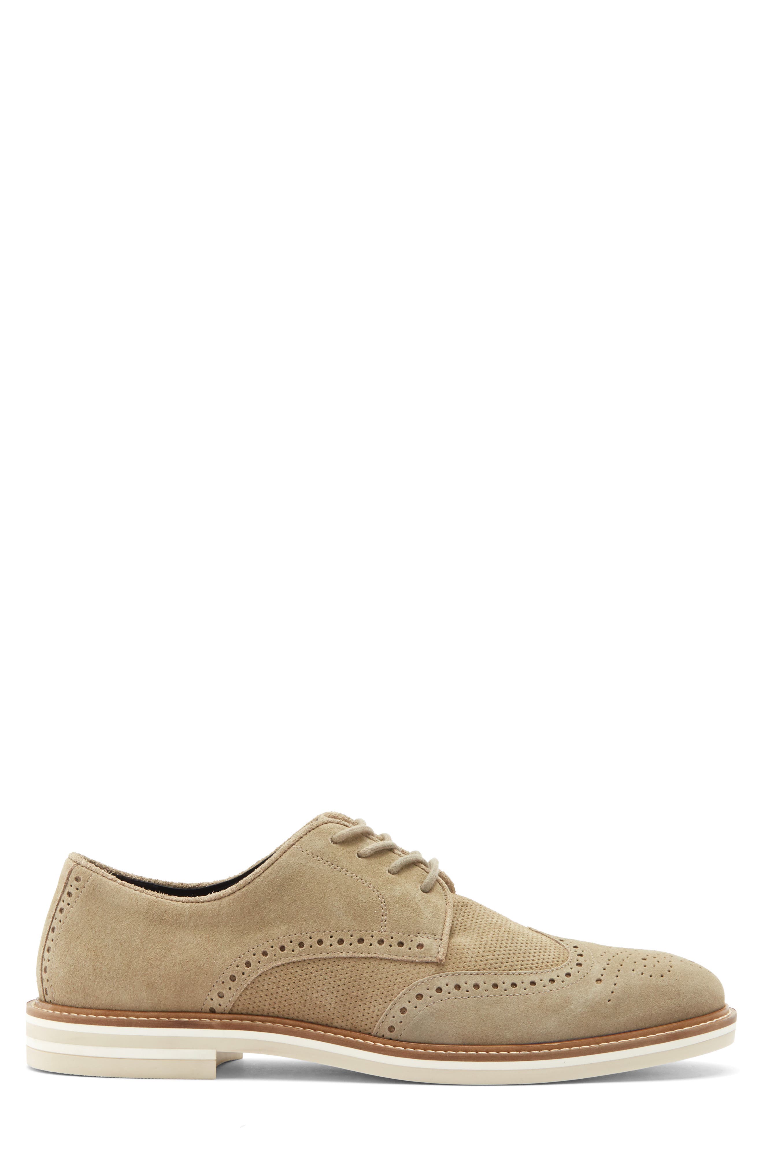 Steve Madden Tillie Wingtip Derby, Alternate, color, Sand Suede