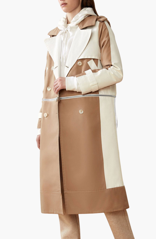 Caalo Water-resistant Convertible Sustainable Trench Coat In Camel