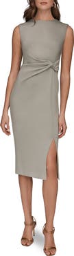 Donna Karan New York Twist Waist Sheath Dress