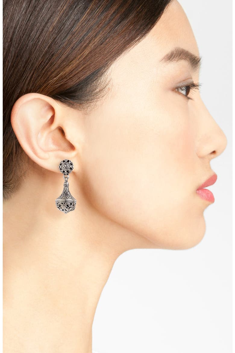 'Classics' Filigree Drop Earrings, Alternate, color, SILVERF