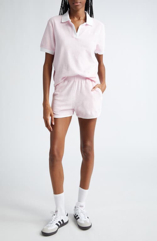Sporty And Rich Sporty & Rich Hotel Du Cap Cotton Terry Shorts In Eden Pink