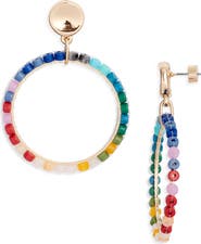 Nordstrom Beaded Hoop Drop Earrings