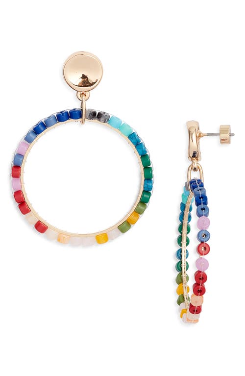 Nordstrom Beaded Hoop Drop Earrings In Multi