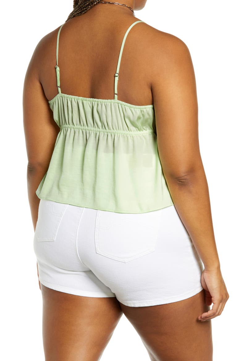 Bow Detail Tank Top, Alternate, color, GREEN LIMECREAM