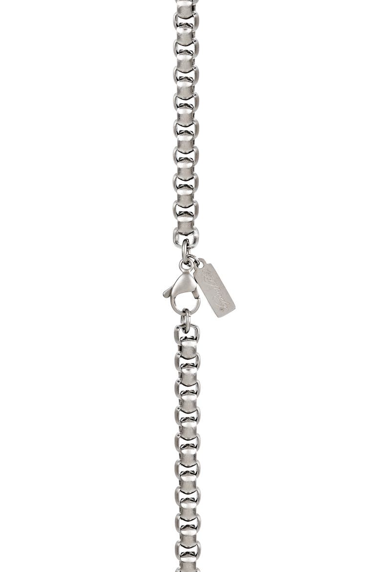 Men's Box Chain Necklace, Alternate, color, SILVER