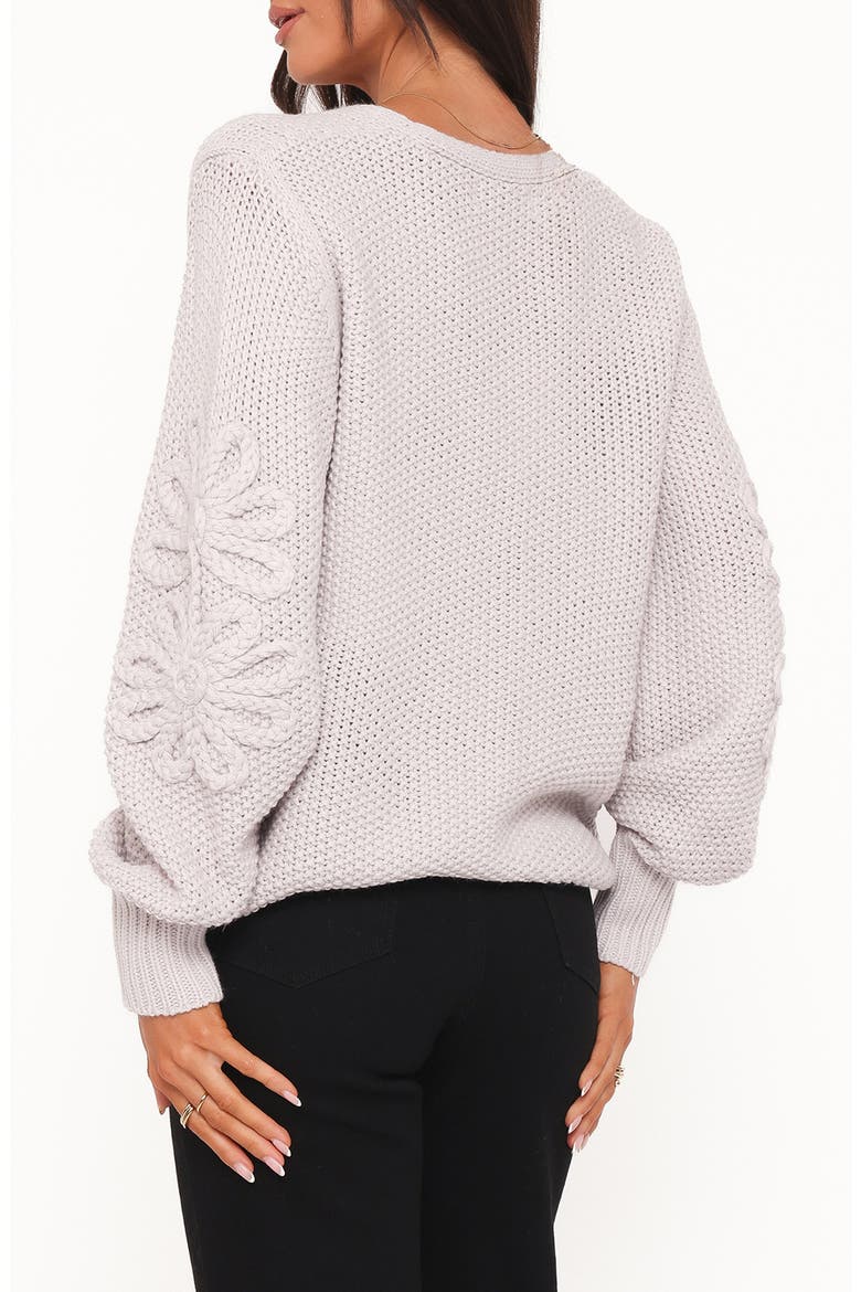 Arcadia Floral Cardigan, Alternate, color, LIGHT GREY