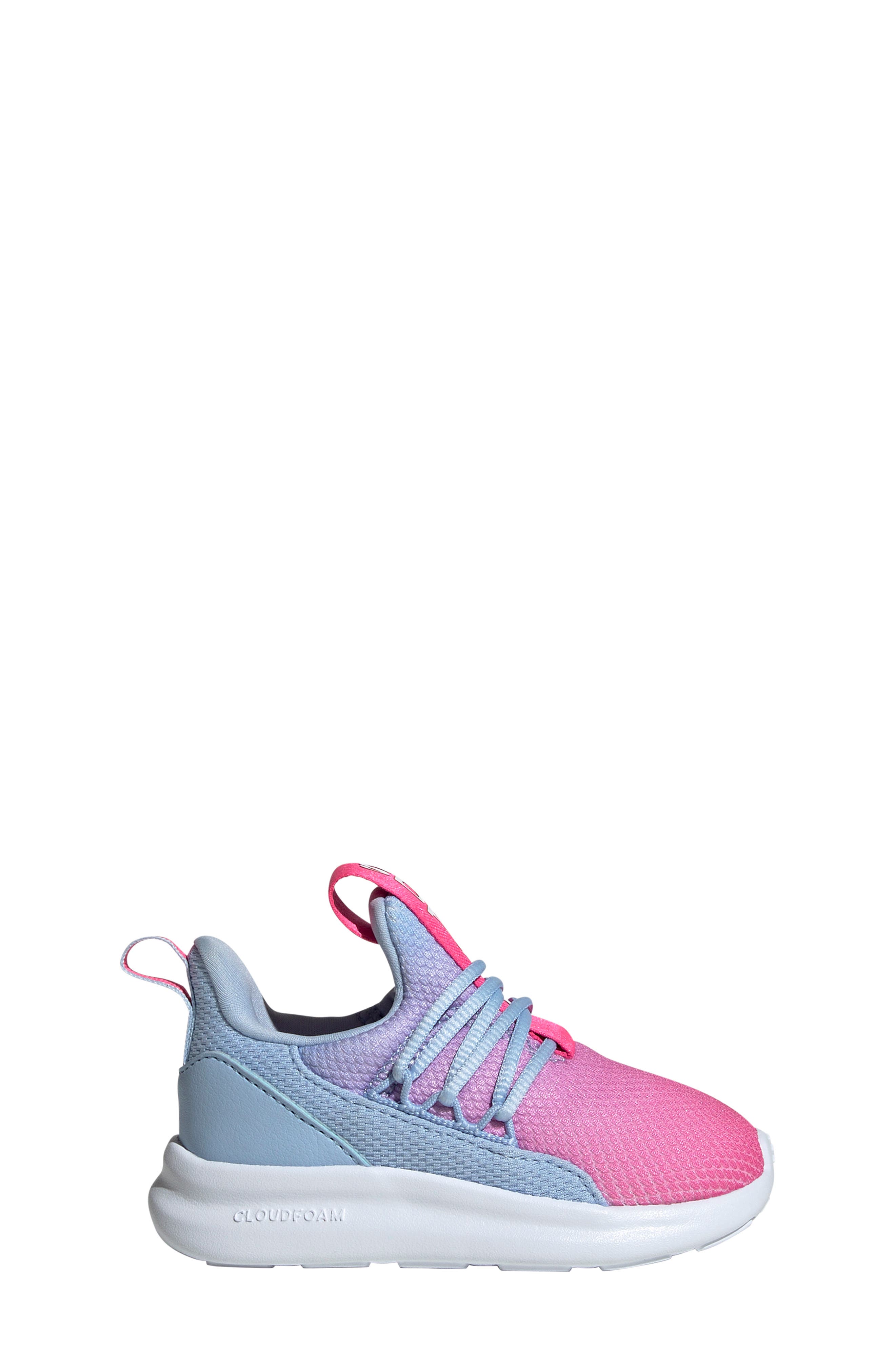 adidas Kids' Lite Racer Adapt 7.0 Sneaker, Alternate, color, Blue/ Lucid Pink/ White