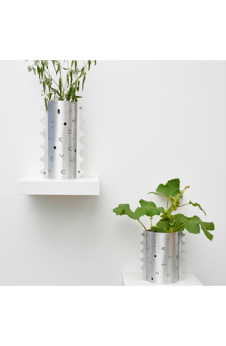 Form & Seek Postmark Vase, Alternate, color, Silver - Small