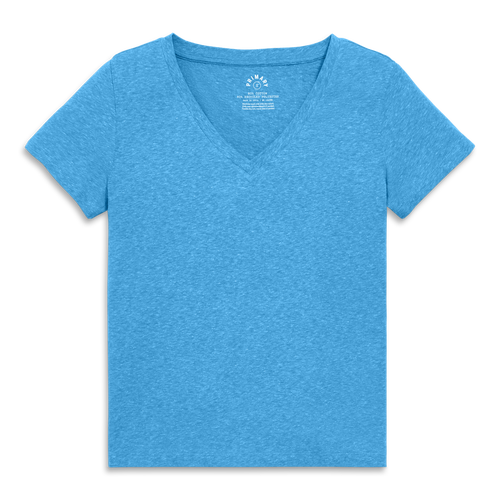 Primary Adult Heathered Easy V-neck Tee In Cornflower
