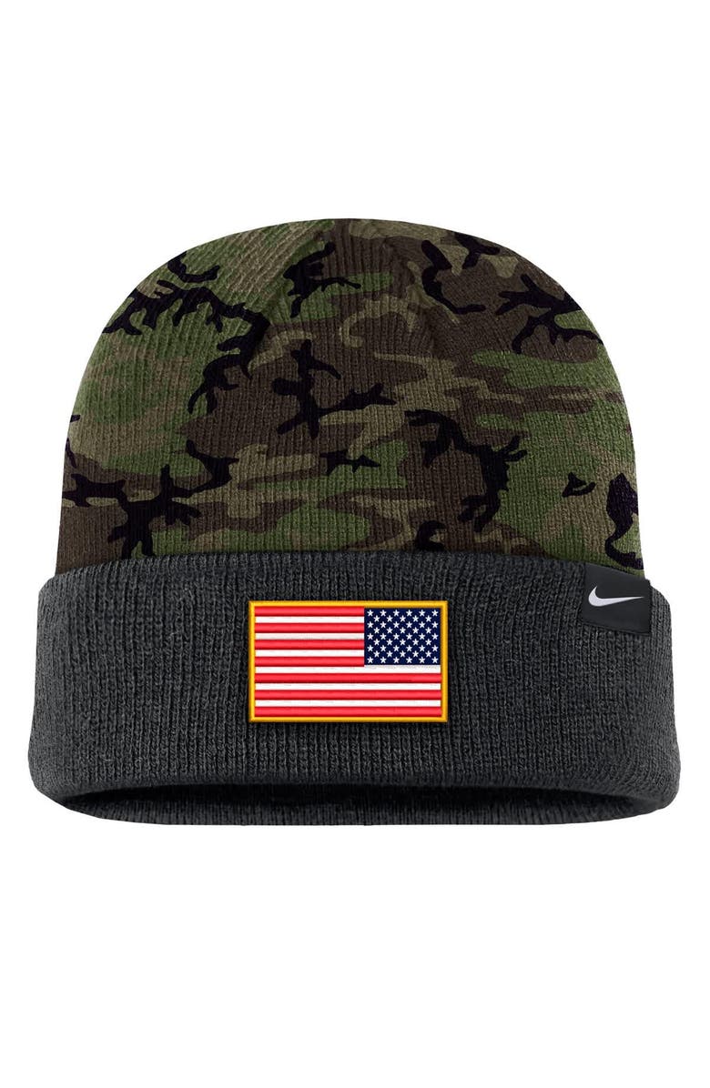 Nike Men's Nike  Camo Air Force Falcons Military Appreciation Cuffed Knit Hat, Alternate, color, 