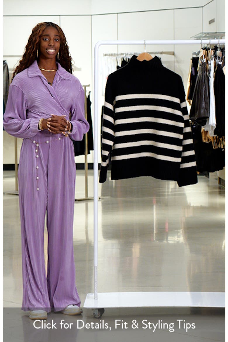 Stripe Turtleneck Sweater video