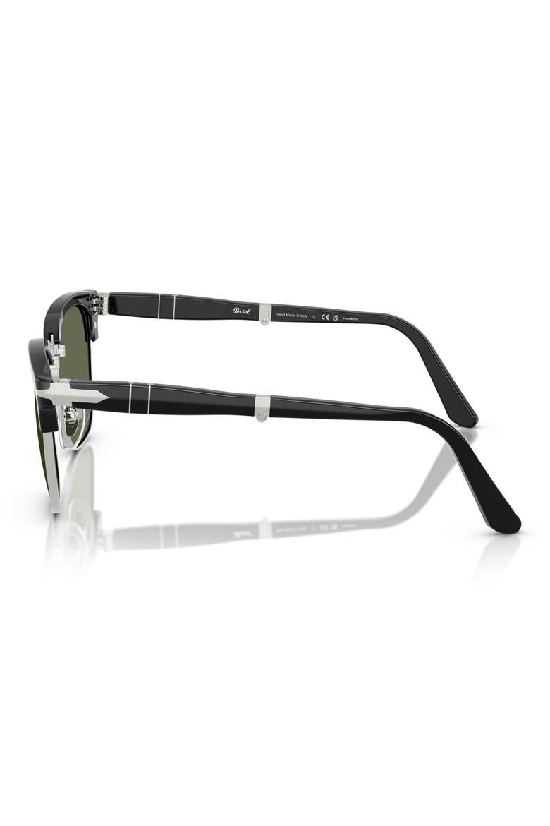 52mm Polarized Square Sunglasses, Alternate, color, BLACK/ POLAR GREEN