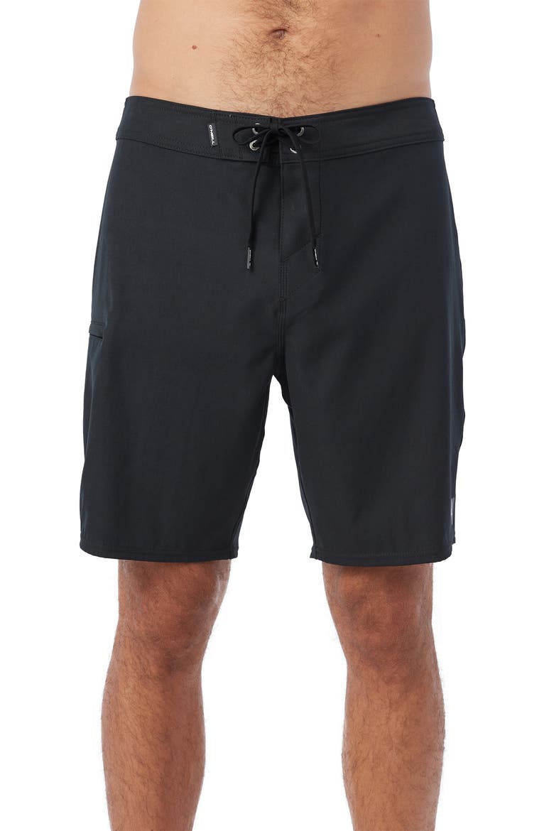Hyperfreak Heat Solid Board Shorts, Main, color, BLACK