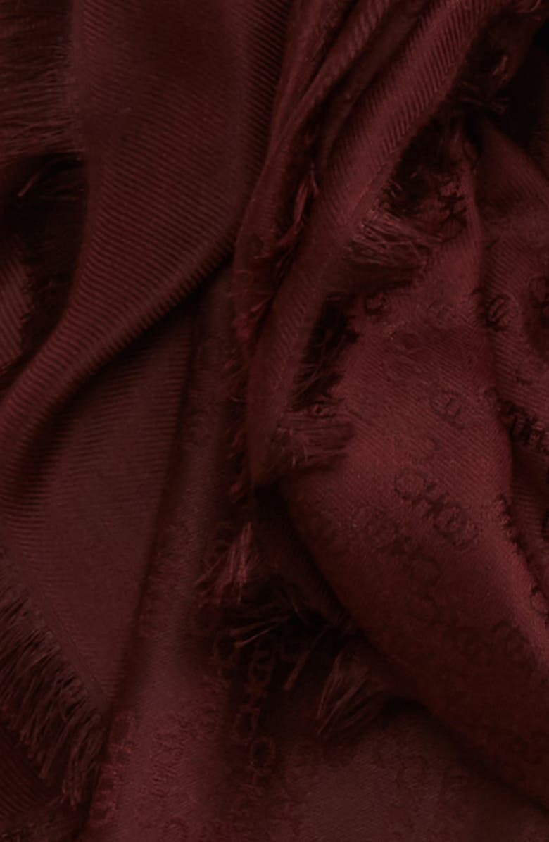 Jimmy Choo Choo Chain Jacquard Logo Silk & Wool Shawl, Alternate, color,