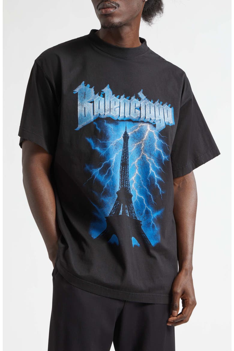 Paris Thunderstorm Oversize Graphic T-Shirt (Men) | Nordstrom