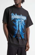 Balenciaga Paris Thunderstorm Oversize Graphic T-Shirt