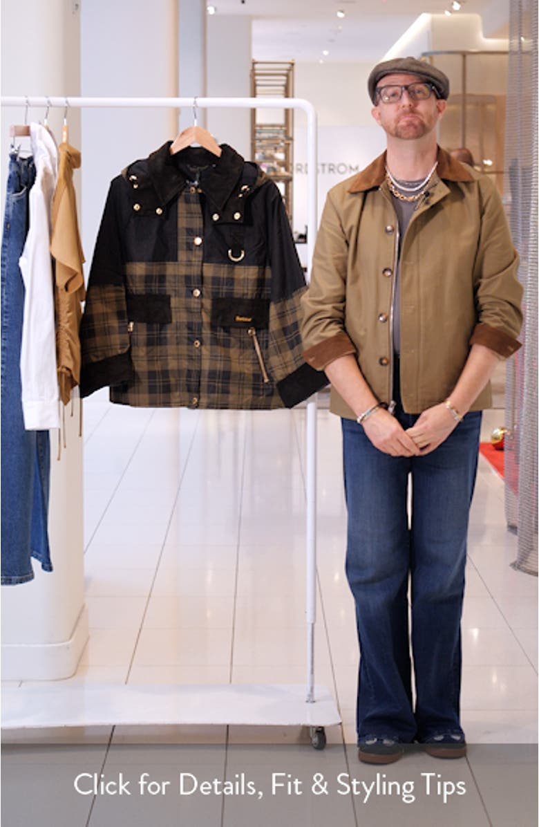 Elaine Plaid Showerproof Hooded Jacket, sales video thumbnail