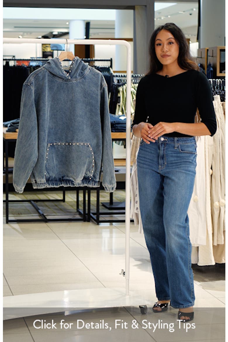 Marney Oversize Studded Denim Hoodie video