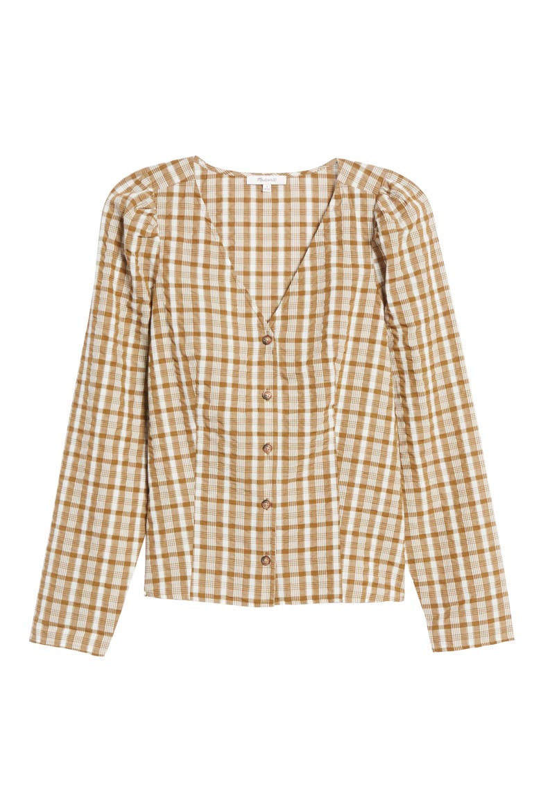 Westover Sandown Plaid Cotton Top, Alternate, color, WEATHERED OLIVE
