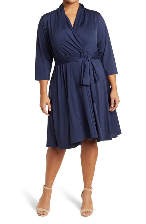 Prescott Three-Quarter Sleeve Dress (Plus)