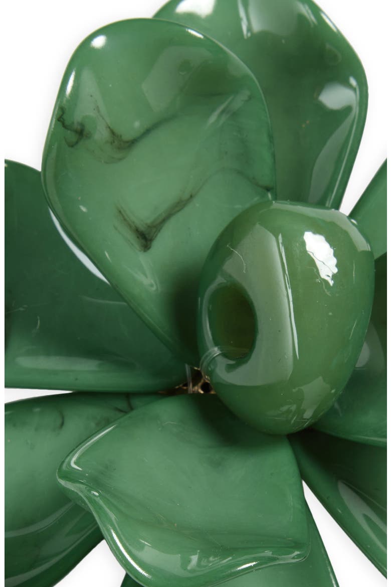 Flower Ponytail Holder, Alternate, color, GREEN