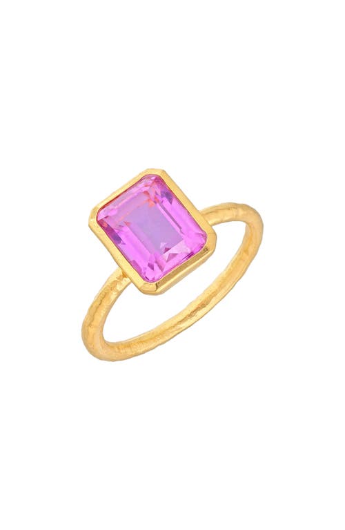 Ys Gems Kunzite Doublet Ring In Pink