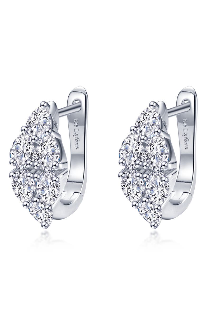 Lafonn Lab Grown Diamond Cluster Huggie Hoop Earrings, Main, color,