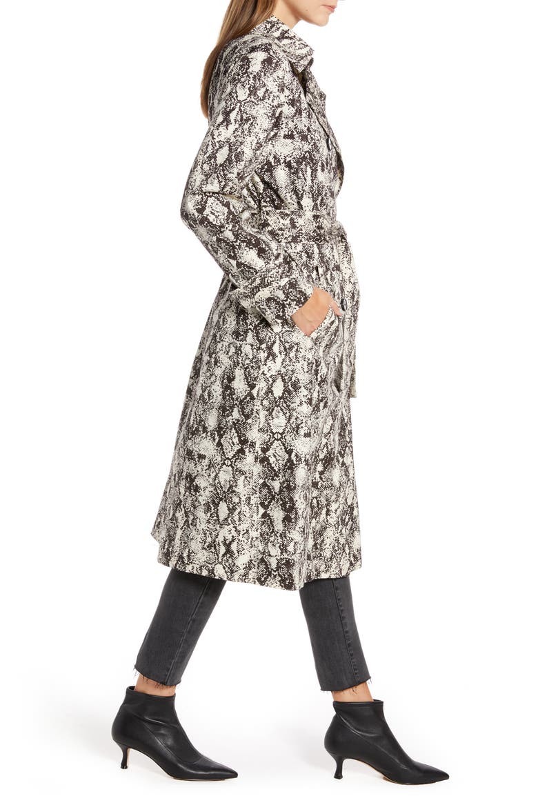 Classic Trench Coat (Nordstrom Exclusive), Alternate, color, IVORY BIRCH SNAKE