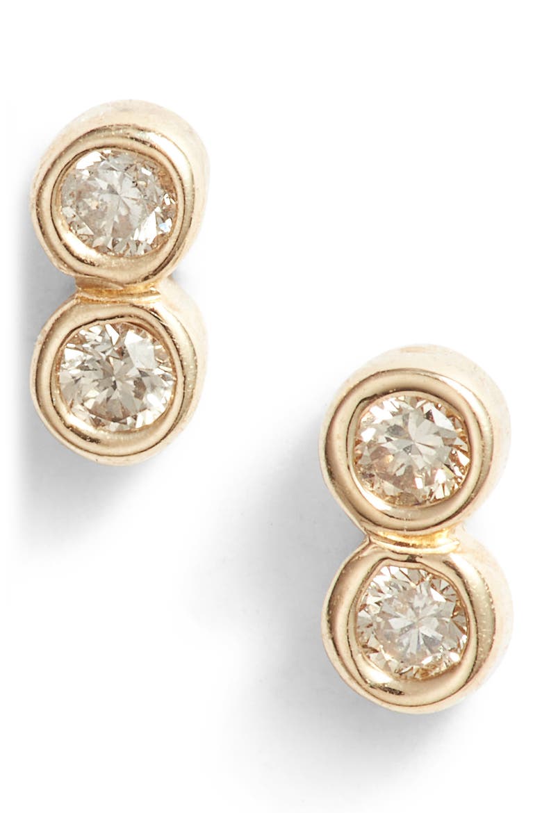 Oslo Diamond Stud Earrings, Main, color, GOLD